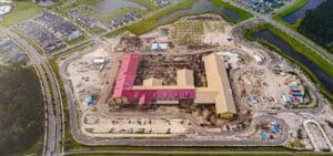 MUSC nexton hospital while under construction with LightGauge Co as the subcontractor